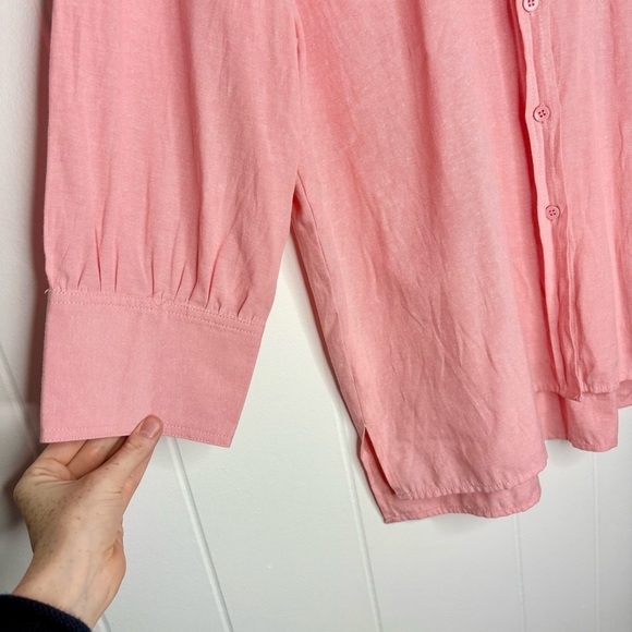 POMANDER PLACE Pink Adair Boyfriend Shirt Oversized Women’s Size Medium NEW - Picture 5 of 7